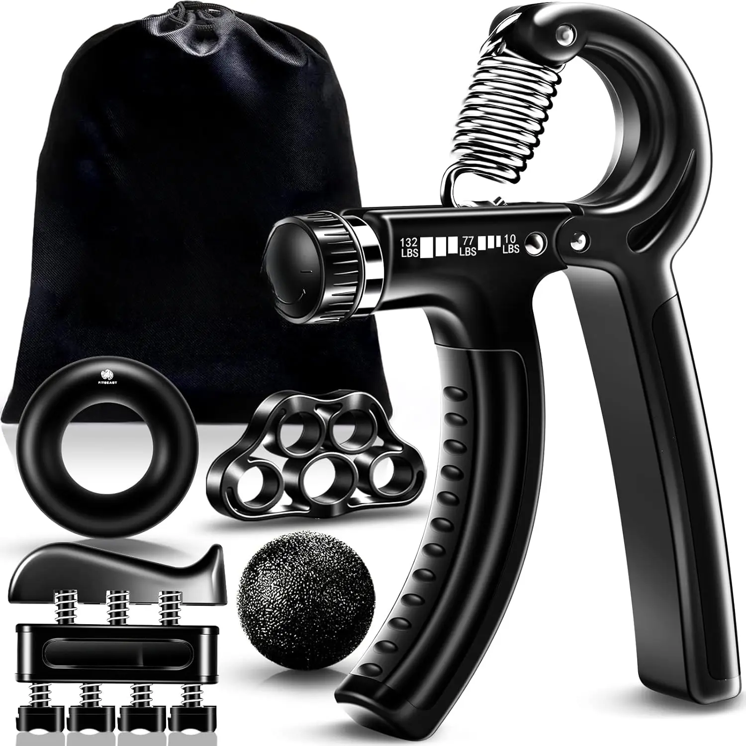 Grip Strengthener Forearm Strengthener Hand Grips Strengthener Kit - 5 Pack Adjustable Resistance New model