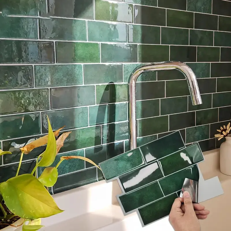 Backsplash Tile for Kitchen, Peel and Stick Self Adhesive Subway Tiles, Easy Install for Kitchen and Bathroom Decor