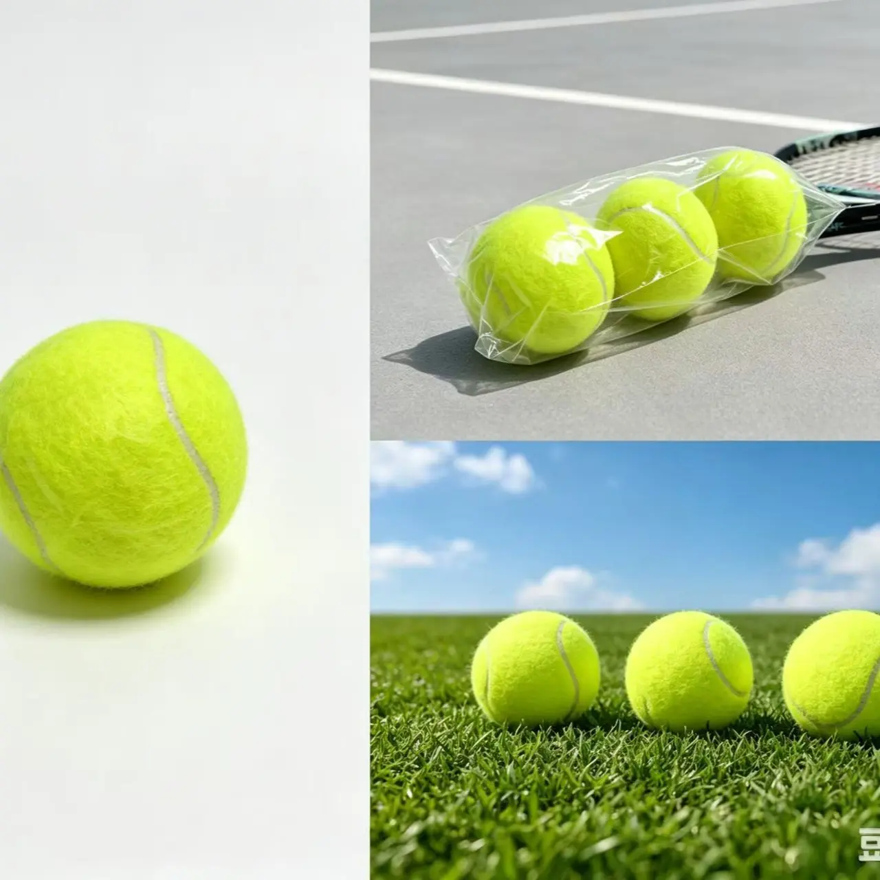 High Elastic Durable Training Tennis Balls, Beginner Adult Child Practice Balls, Outdoor Hard Court Grass Universal, 3 Pack Competition Tennis Balls