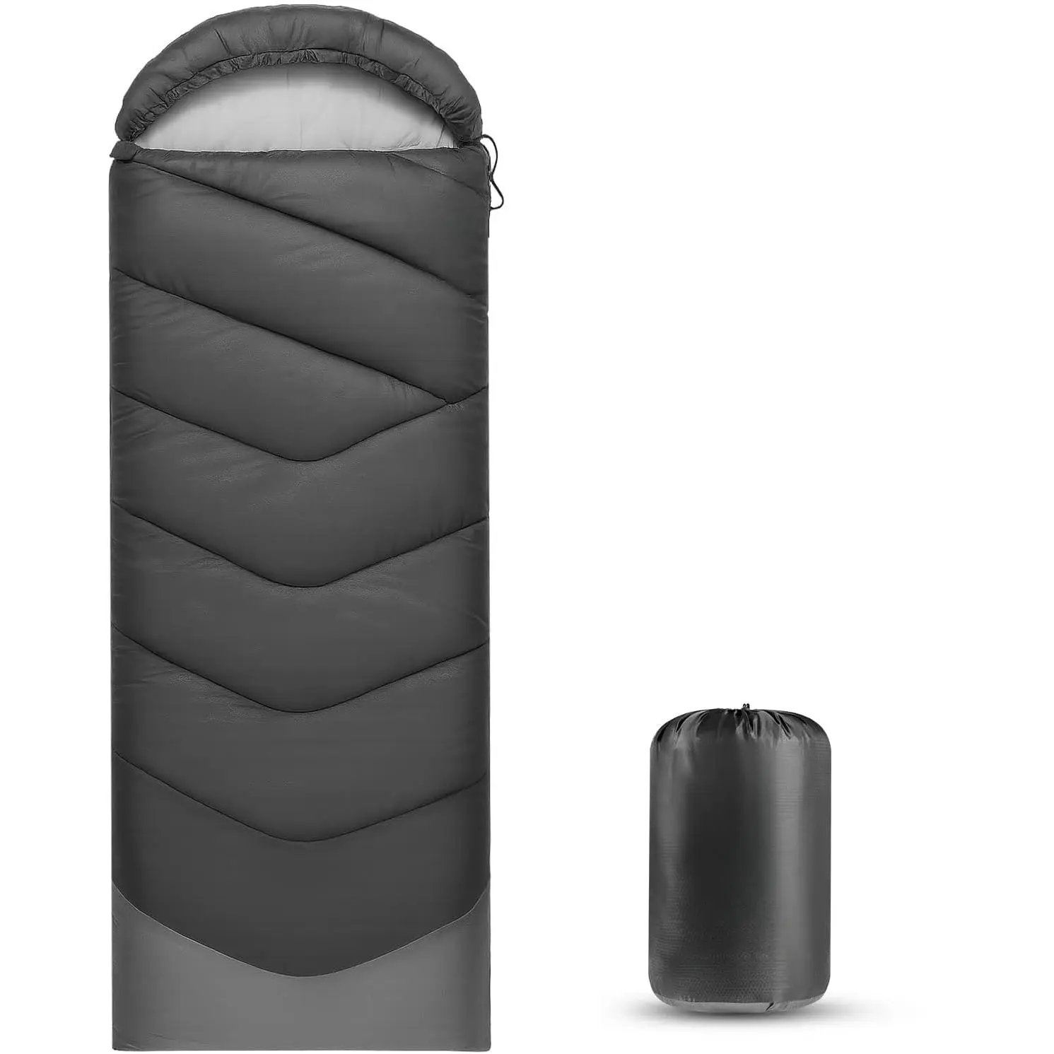 Lightweight Insulated Single-Person Sleeping Bags for Adults, Cold-Warm Weather, Tall Teens, Waterproof Camping Gear with Zipper for Hiking-Light Outdoor, Compact Superlight Travel Use, Lightweight Insulated Sleeping Bags, Polyester, Flat Open, Compact We