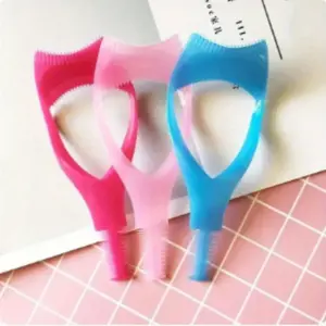3pcs Plastic Portable Mascara Shield Applicator Eyelash Guide Aids Eye Lash Comb Eyelash Curler Women Girls Eyes Makeup Tools