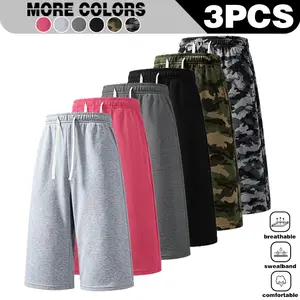 3-pack sports shorts, breathable running exercise, workouts, and everyday casual Seven quarter pants