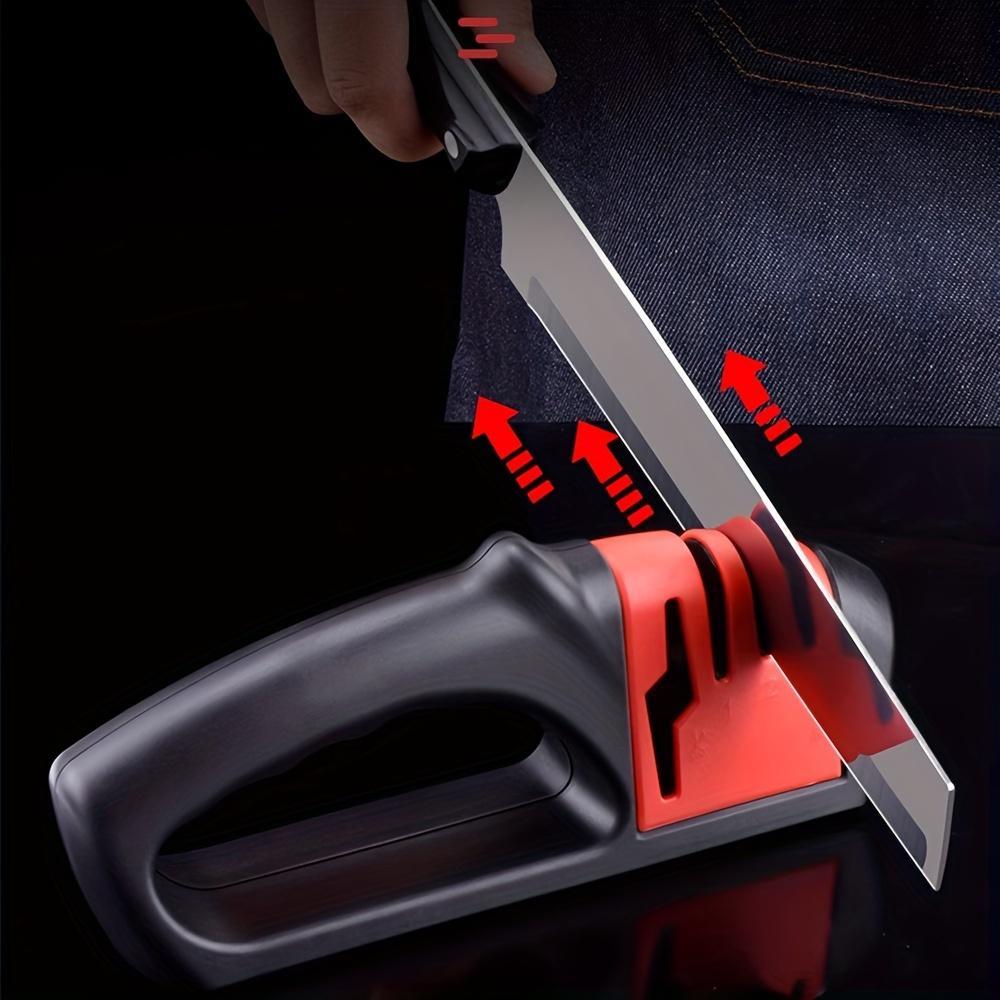 4-stage Professional Knife Sharpener, 1 Count Manual Knife Sharpening Tool, Kitchen Knife Sharpener, Kitchen Accessories, Kitchenware