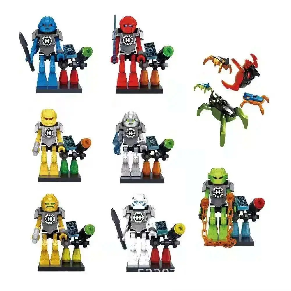 2026 Hot selling toys 8Pcs /Set Bionicle Serie Action Figures Building Block Set Spider King Warrior Bionicle Ekimu The Msdk Anime Bricks Children Toy Internet-famous toy
