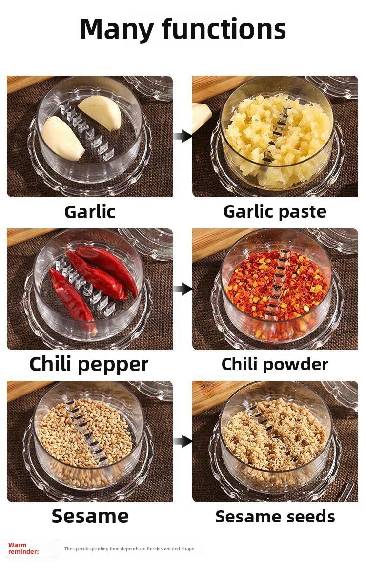 Garlic press, garlic grinder,crusher, chopper peeler mincer, kitchen utensils