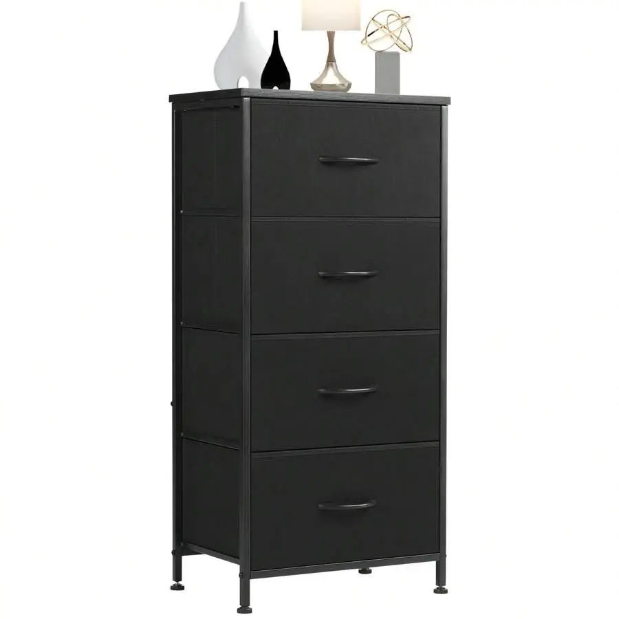 Drawers Dresser Chest Of 4 Drawers,Metal Frame And Wood Top,chabuildreark,farmhouse,coffee bar cabinet,lockable,storage,,,unit,,jewelry,armoire,,tower,,cabinets,bathroom,mirror,wooden,organizer