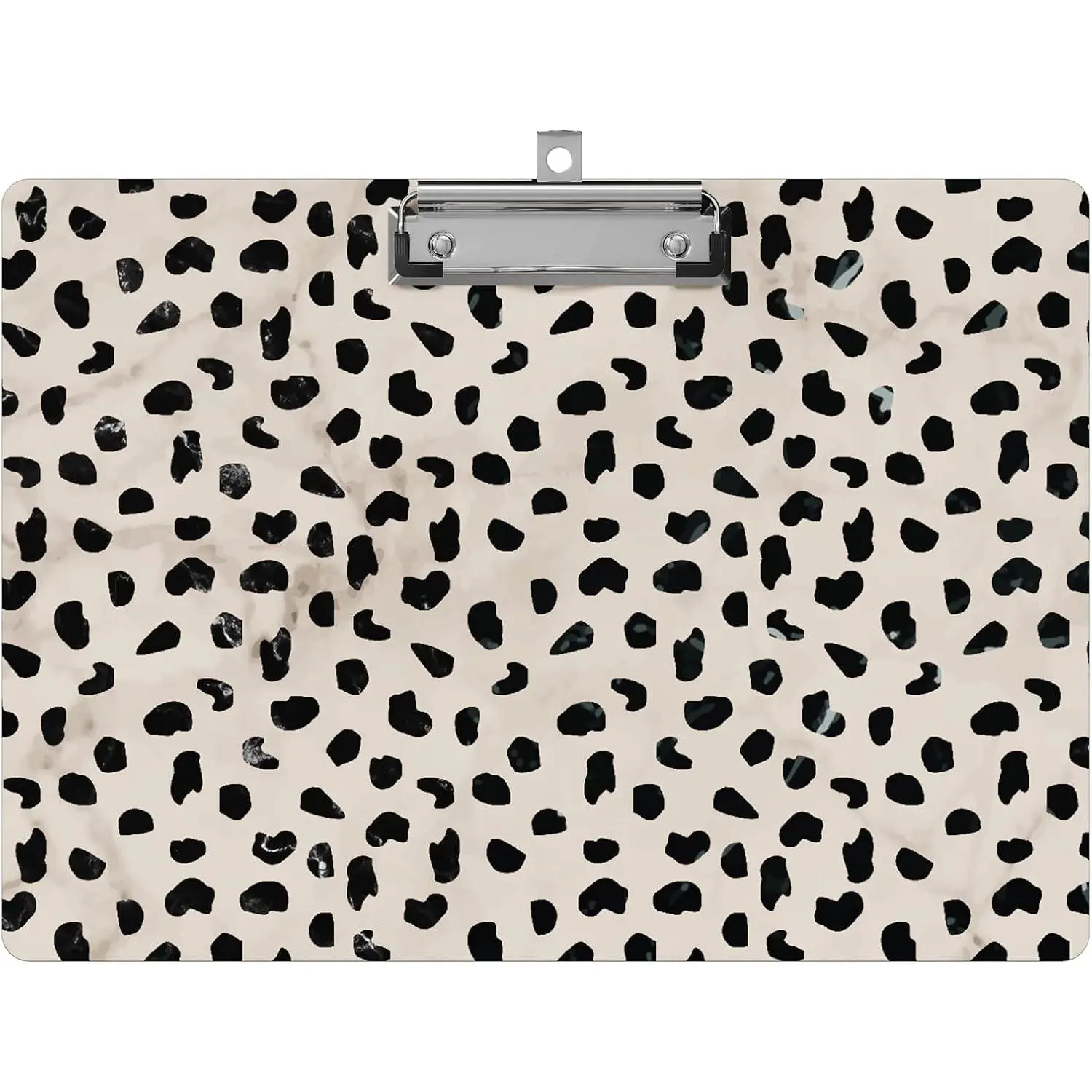 Clipboard with Designs A4 Letter Standard Size Hardboard Cute Landscape Clipboards Decorative with Low Profile Clip for Office School -  Spots(9" x 12.5")