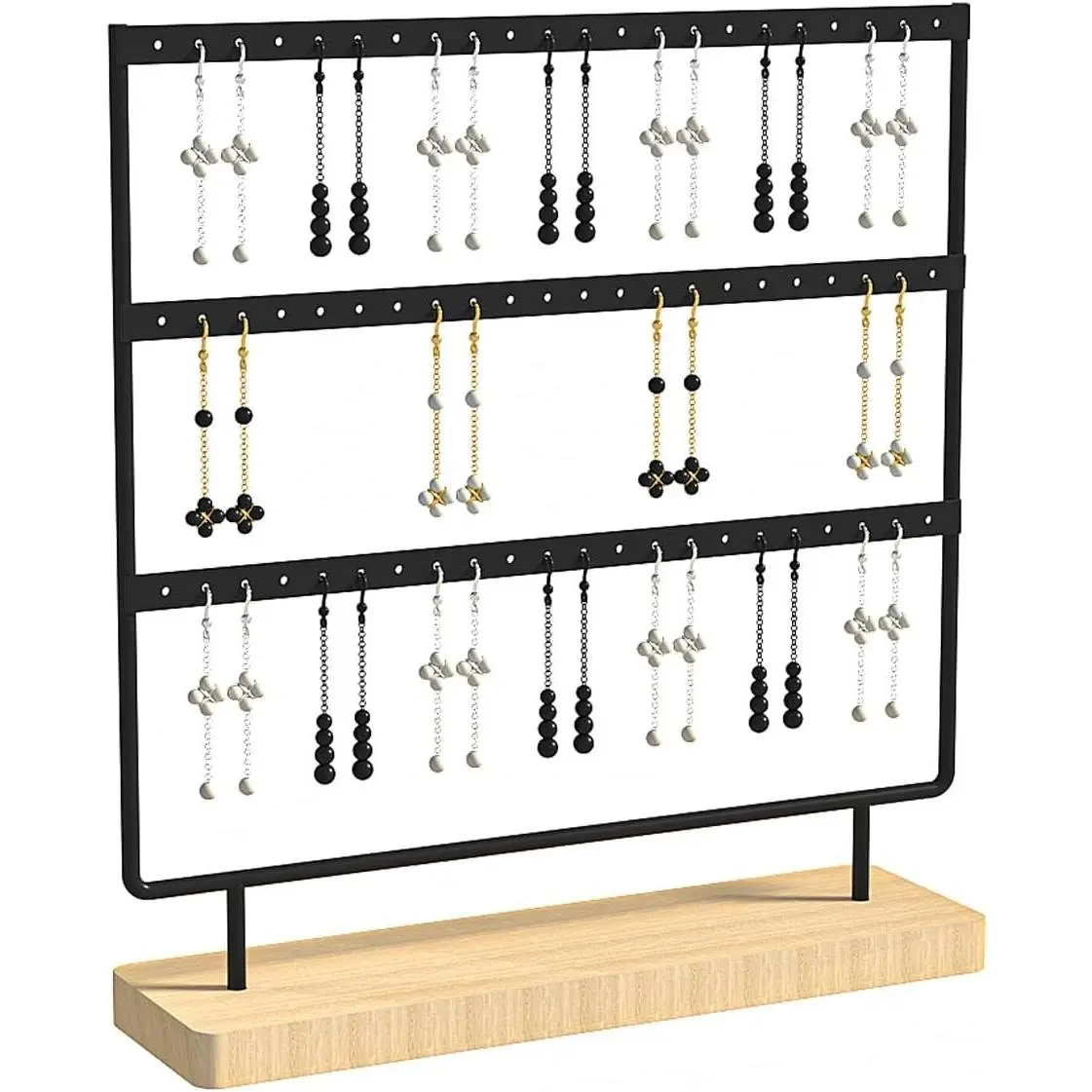 3-Layer Earring Holder Tree, Hanging Earring Display Stand Organizer, BlackGift