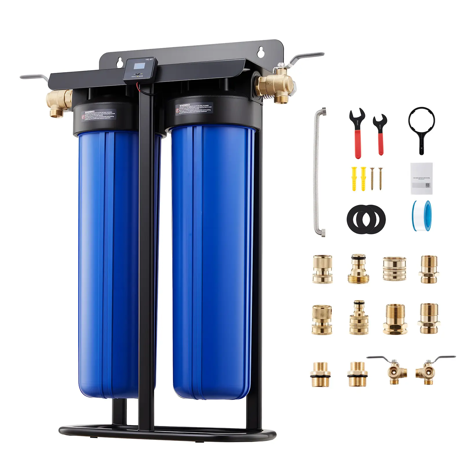 Deionized Water System for Car Wash, Spotless Car Wash Water System with 2 x 4L DI Resin, TDS Meter & Bypass Valve, Spot-Free Deionized Water Filter for Cars RVs Motorcycles Windows