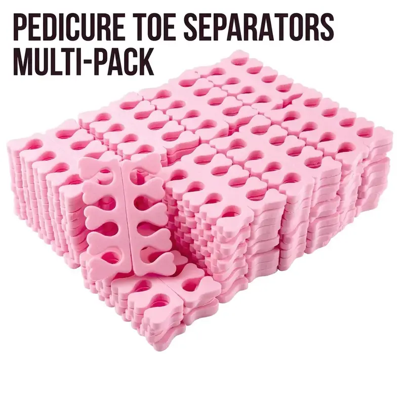 10/50/100PCS Pedice Sponge Toe Separators Non-Slip Foot Spa/Pedicure Spacers, Prevent Toe Sticking, Soft Comfort & Hygienic Easy Clean Ideal for Professional Nail Salon Care, Nail Tech Supplies & Home Pedicure