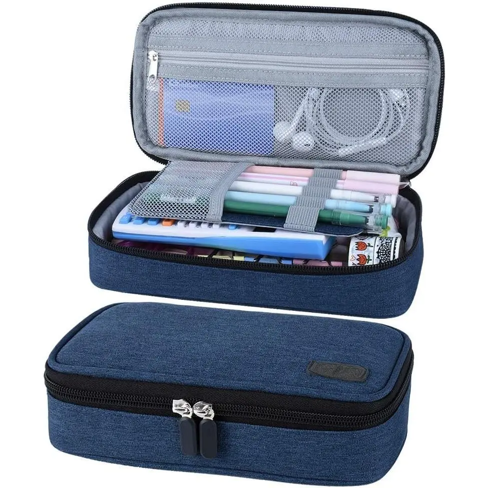 Big Capacity Pencil Case Large Pencil Bag Pouch Pen Case Pencil Marker Holder Stationery Storage Makeup Bag for Office Supplies Adults