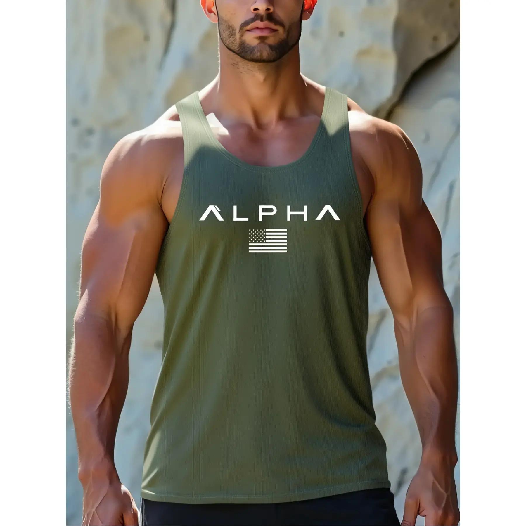 Men's Breathable Sleeveless Sports Vest, Quick-Dry Polyester Fabric, Ideal for Running & Outdoor Activities, Casual Wear Design, Athletic Sports Clothing, Athletic Apparel, Athletic Style Activewear