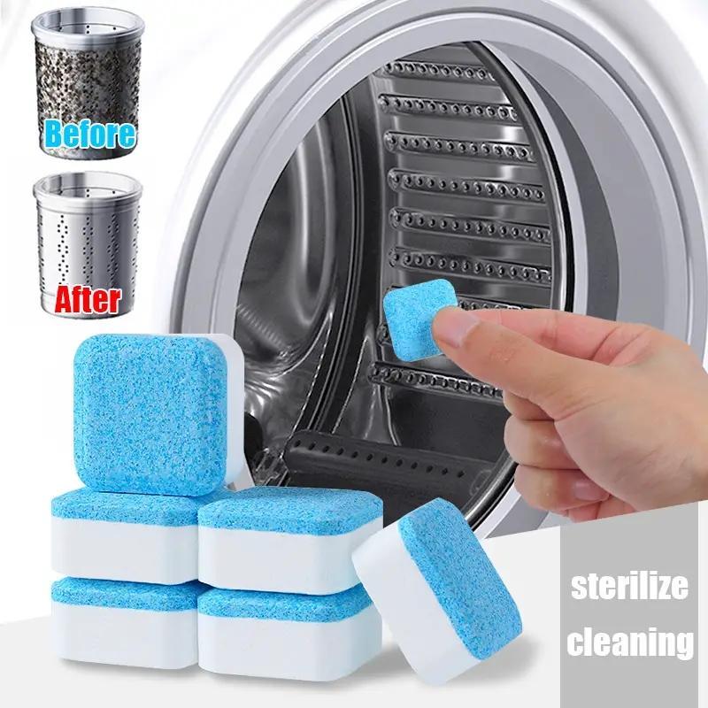 Washing Machine Cleaner Descaler,12pcs/24pcs Deep Cleaning Tablets Degreaser for Front Loader & Top Load Washer,Clean Inside Drum & Laundry Tub Seal Tool for Home Dormitory Laundry Room,Degreasers for front-loading and top-loading washing machines