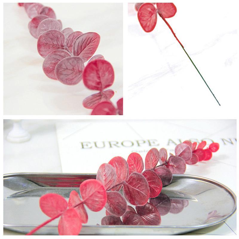 Artificial Eucalyptus Leaf Fake Flower Arrangement Leaf Decor  Home Wedding Party Decoration Simulation Greenery Plant Decor