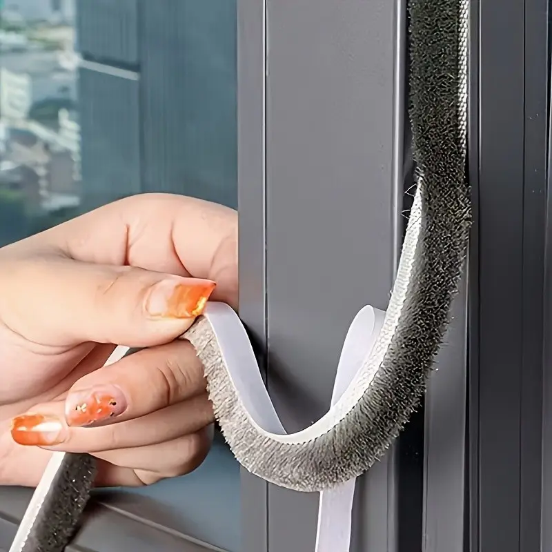 2 Rolls Self-Adhesive Window Seal Strip, Plastic Windproof Dustproof Door Bottom Strip, Sound Insulation, for Aluminum Windows and Wooden Doors