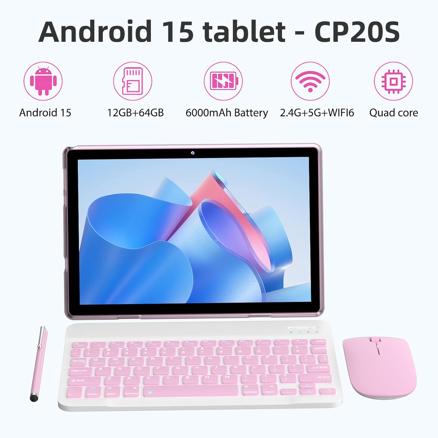 SUNDAY MIRTH 10" Android 15 Tablet, 12(4+8Expand) GB RAM+64GB ROM, 2+8MP Dual Camera, 6000mAh (Tablet+case+Stylus+beyboard+) () SUNDAY MIRTH 10" Android 15 Tablet, 12(4+8Expand) GB RAM+64GB ROM, 2+8MP Dual Camera, 6000mAh (Tablet+case+Stylus+beyboard+) ()