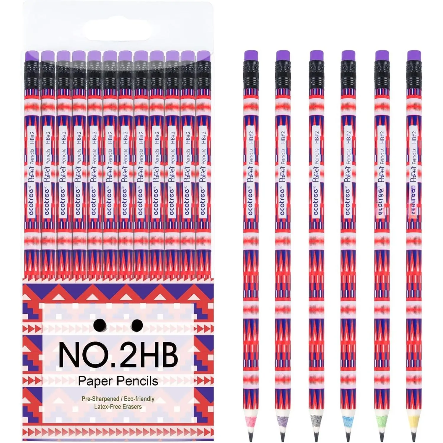 Pencils #2 Pre-Sharpened Pencils for  Number 2 Pencil with Erasers for School, Writing, 12 Count