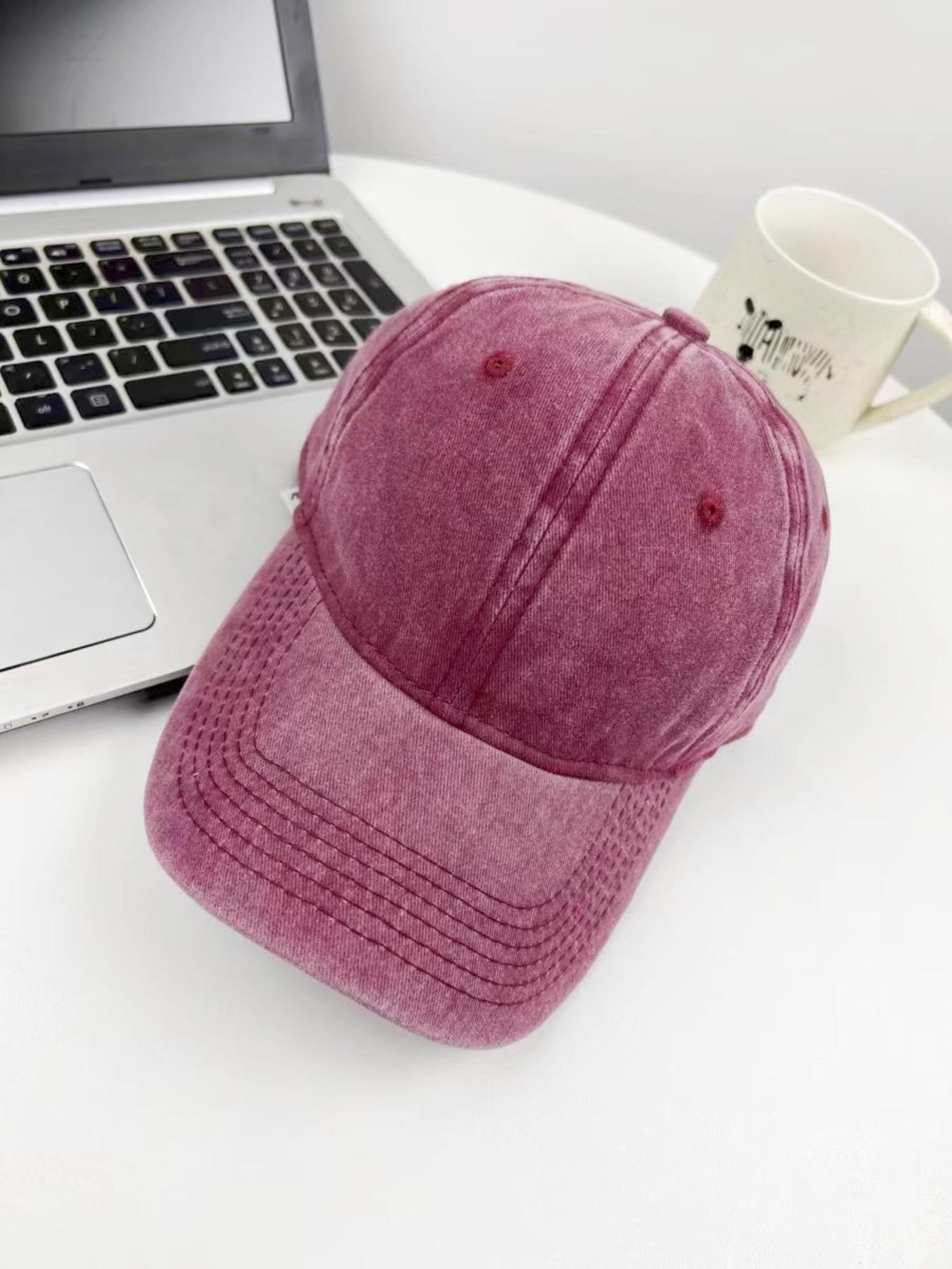 Unisex Casual Street Style Minimalist Solid Color Baseball Cap, New Trend All-match Sportive Baseball Cap, Trendy Hat for Men & Women for All Season