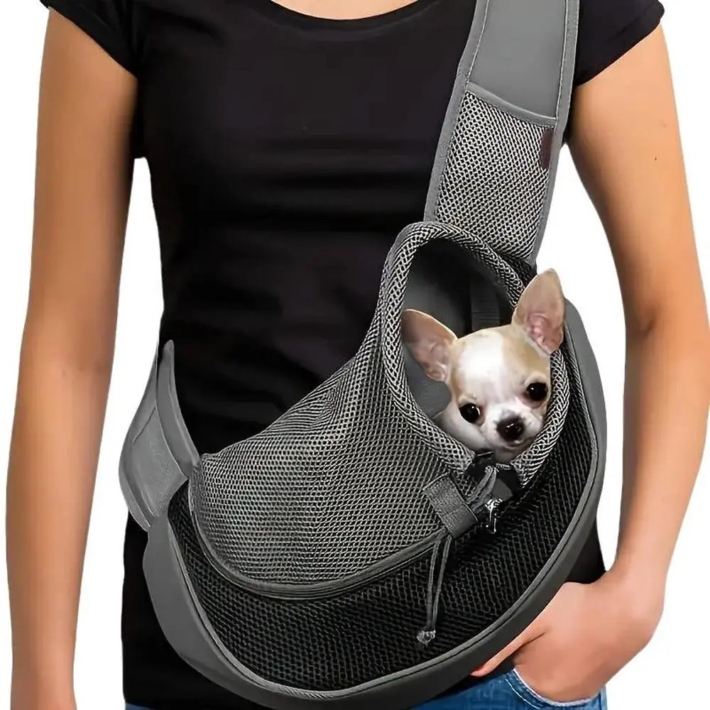 Adjustable Pet Carrier Backpack for Small to Medium Dogs & Cats, Convertible Shoulder Puppy Carrier Sling Bag with Ergonomic Support, Breathable Mesh Ventilation, Waterproof Durable Outdoor Travel Pack. Pet Supplies.