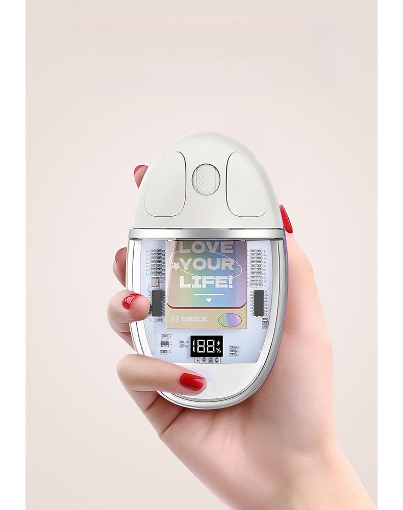 Bluetooth Wireless Transparent Optical Mouse – Silent Mouse for iPad, Laptop, and PC Office Use