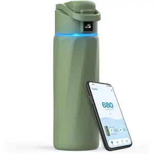 Smart Water Bottle that Reminds You to Drink, 24oz BPA-Free Stainless Steel Vacuum Insulated, Wide Mouth Water Tracker Bottle with APP  School, Gym, Office, Ideal  Mother's Day