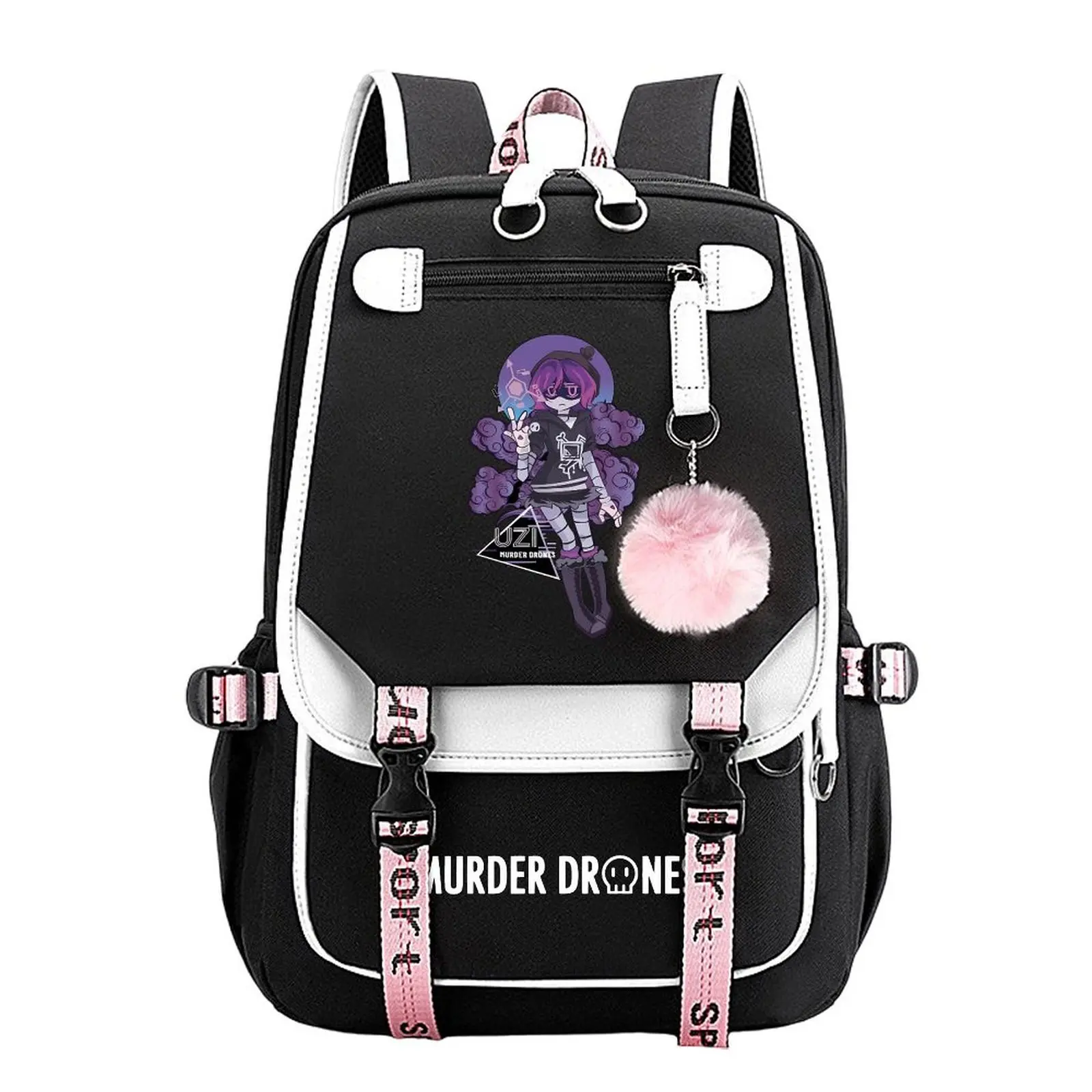 Uzi Murder Drones Print Cotton Backpack for Boys, Teen Student School Bag, Large Capacity, Water-Resistant Durable, Multi-Pocket Built-In Organizer, Camping Ready, Perfect for Birthdays & Holidays (11.4in × 18.1in), Boy, One Size