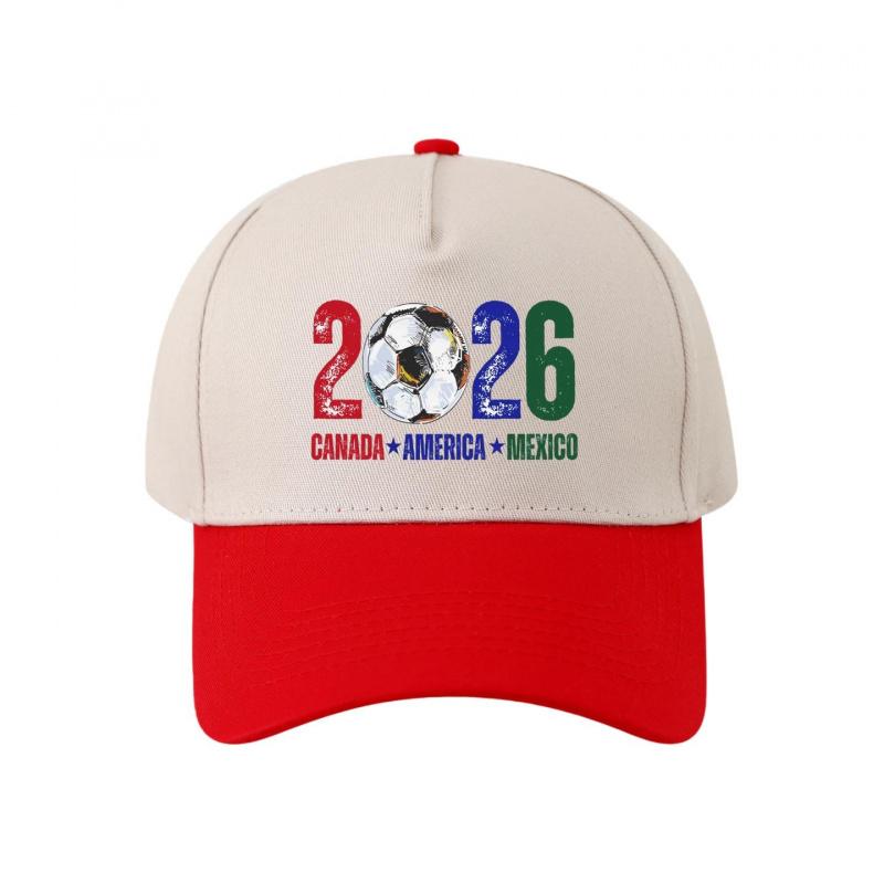 2026 US-Canada-Mexico World Cup Printed Cap Outdoor Sun Hat Straw Cross-Border Men's Reindeer Cupid Baseball
