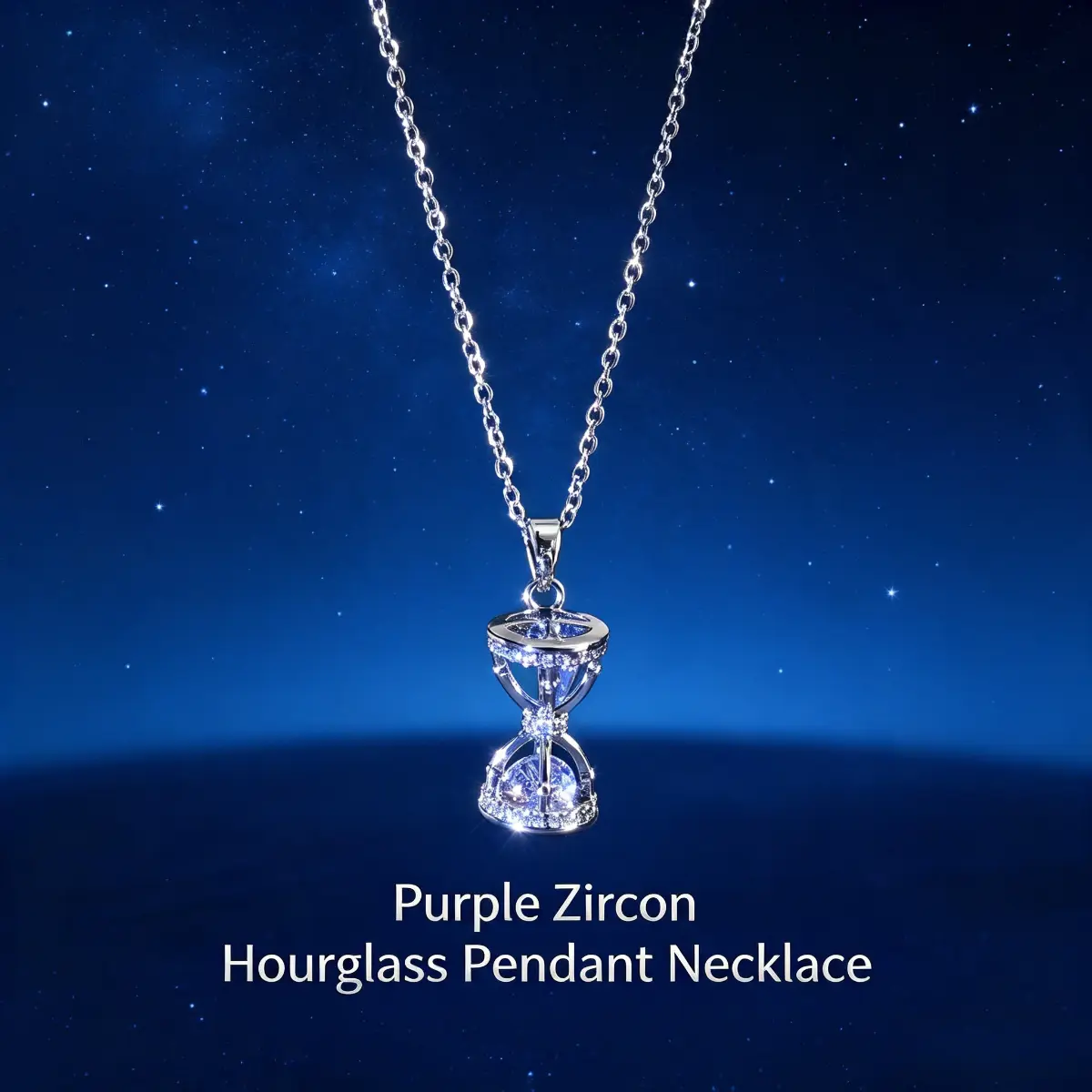 Women's Minimalist Gold-Tone Hourglass Necklace with Purple Zircon Dainty Pendant, Cool Aesthetic Costume Jewelry for Layering Gifts#HourglassNecklace#PurpleZirconJewelry#MinimalistNecklace#CoolGirlStyle#LayeringNecklaces#TrendyPendant#GiftForHer
