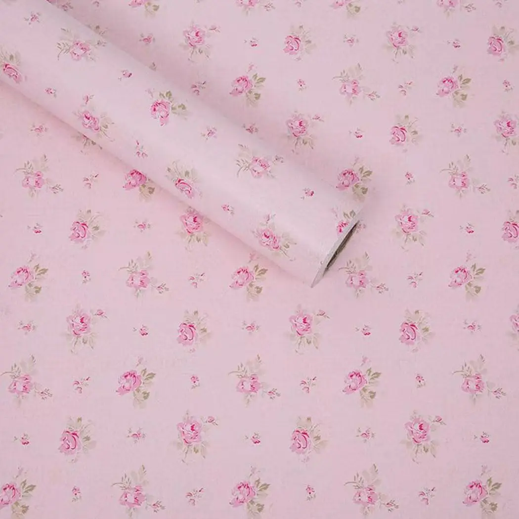 Self-Adhesive Floral Rose Contact Paper Roll for Indoor DIY Users, Drawer Shelf Liner, Room Decor for Shelves, Cabinets, Furniture (17.7X78.7" in), Decorates Shelves