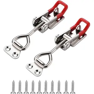 2 Pack 4003 Adjustable Toggle Latch Clamp  Latch Clamps 1322Lbs 600Kg Holding Capacity Heavy Duty Large Toggle Latches, Pull Toggle Clamp Latch for , ToolBox Case etc.