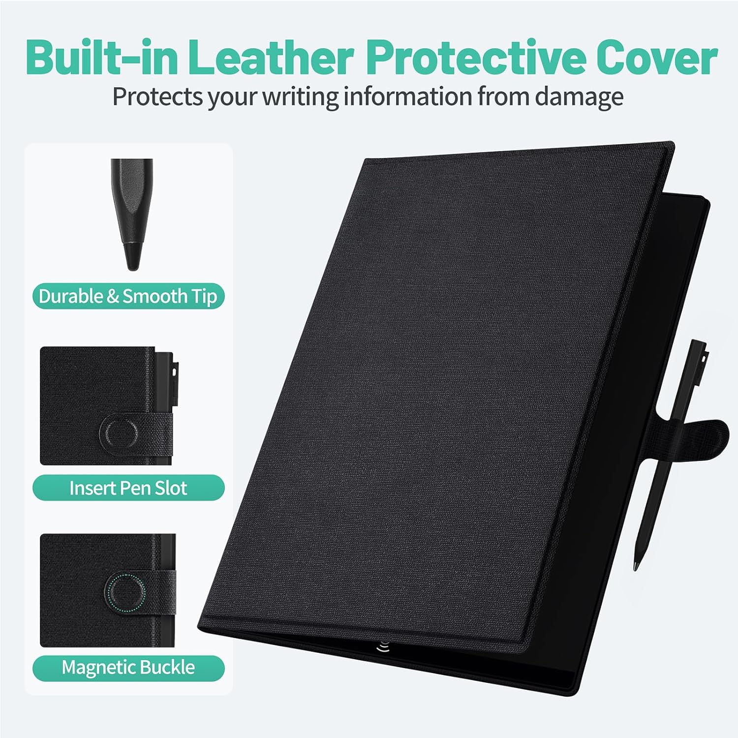 LCD Writing Tablet 9.5 Inch with Leather Case Full Screen Reusable Digital Notepad Portable for Adult Kids Home Office School Supplies LCD Writing Tablet 9.5 Inch with Leather Case Full Screen Reusable Digital Notepad Portable for Adult Kids Home Office School Supplies