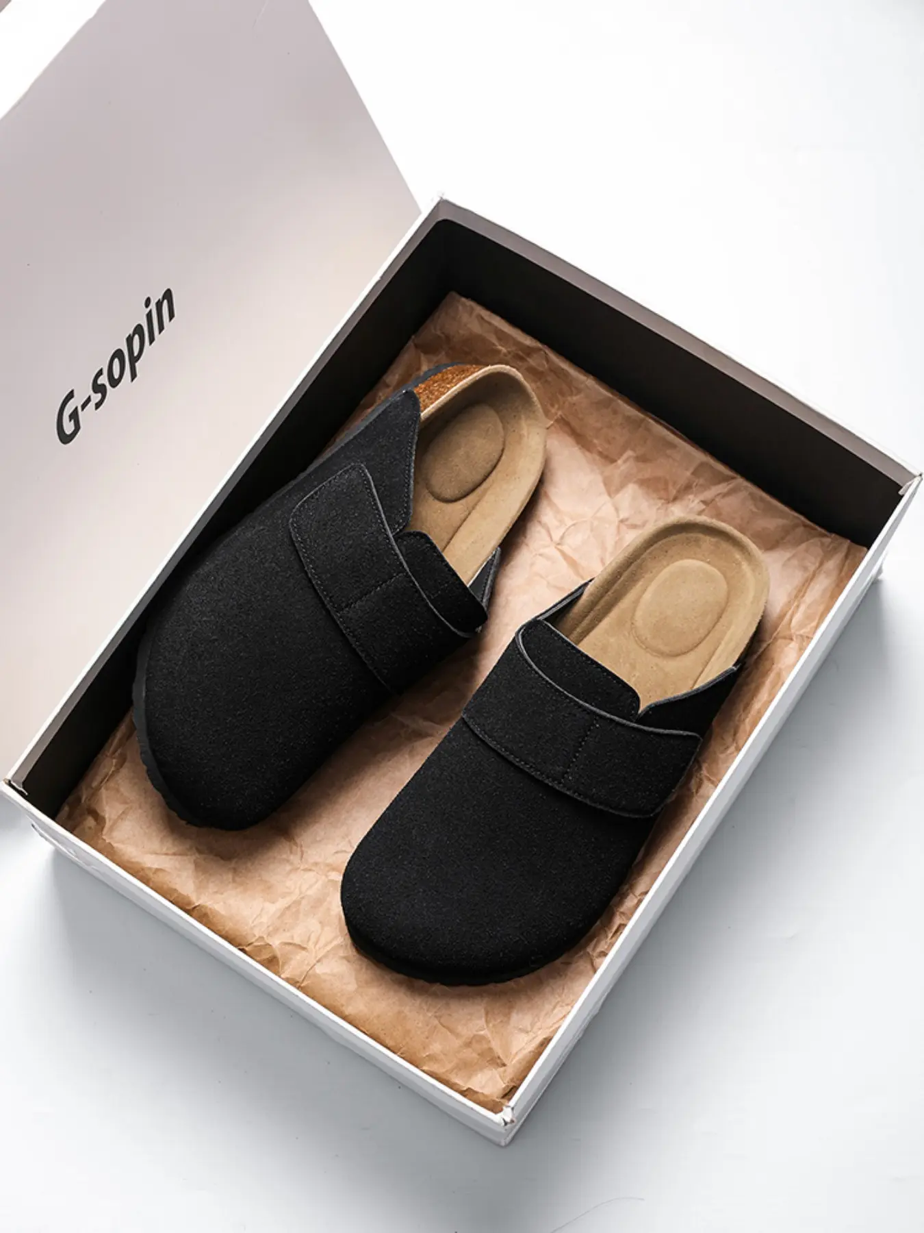 Men Suede Adjustable Buckle Clog Mules, Slip On Backless Closed Toe Slippers Built With Soft Comfort Insole, Casual Footwear For Indoor Household Use Outdoor Walking Shopping Daily Casual Wear