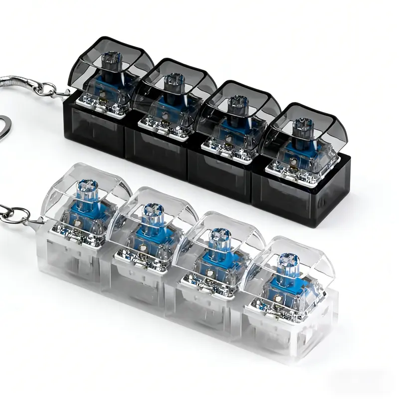 Keyboard Fidget Toy for Adults Clicker Keyboard Light Up, Creamy & Clicky Keyboard Fidget Keychain Adults Keyboard Clicker Sensory Toys for Anxiety Stress Relief