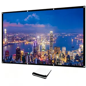 16:9 High Density Projection Screen, Wall Mountable, Full HD, Ideal for Home Theater, 60-150 Inches, Perfect for Projectors and Shadow Play