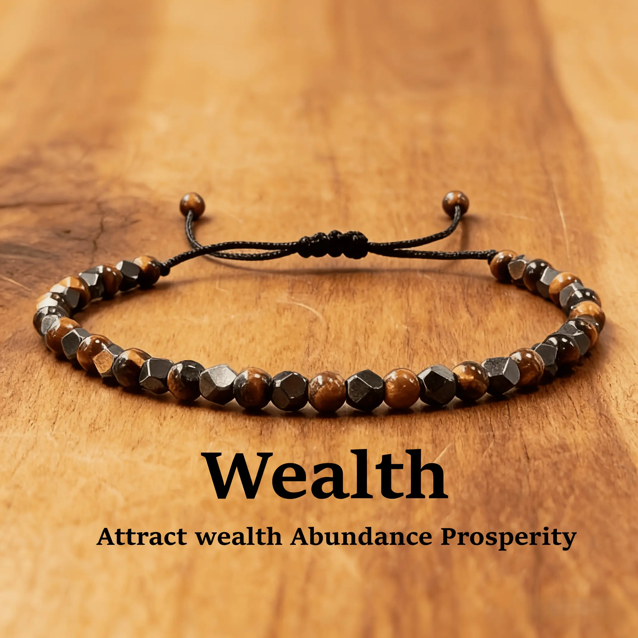 GADASLUY Handmade Tiger Eye Stone Beaded Bracelet, Casual Unisex Healing Jewelry with Sun Charm for Wealth & Success, Attract Wealth Abundance Prosperity, Daily