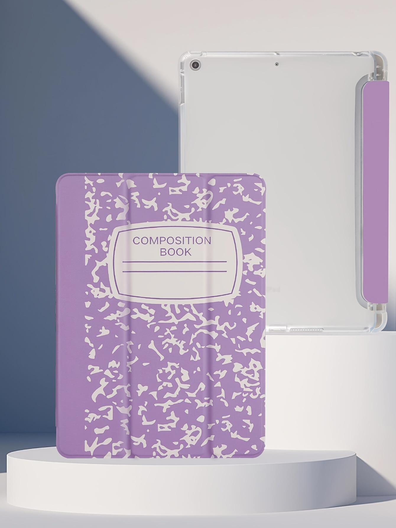 Notebook Pattern Case For Tablet, Wear-resistant Magnetic Suction Automatic Sleeping Wake Three-fold Two Stand Modes, New Literary Style Protective Cover, Suitable For Ipad Mini4/5/mini6/9.7/10.2/10.5/10.9/11/10 Generation Models. Pen Not Included