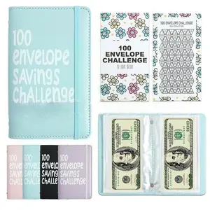 A6 Budget Binder Set, 1 Count Monthly Budget Planner with 2 Counts Personality Stickers & 12pcs Budget Sheets & 8 Counts Binder Pockets & 10pcs Multi-colored Labels, Stationery Supplies for Home School Office Dormitory