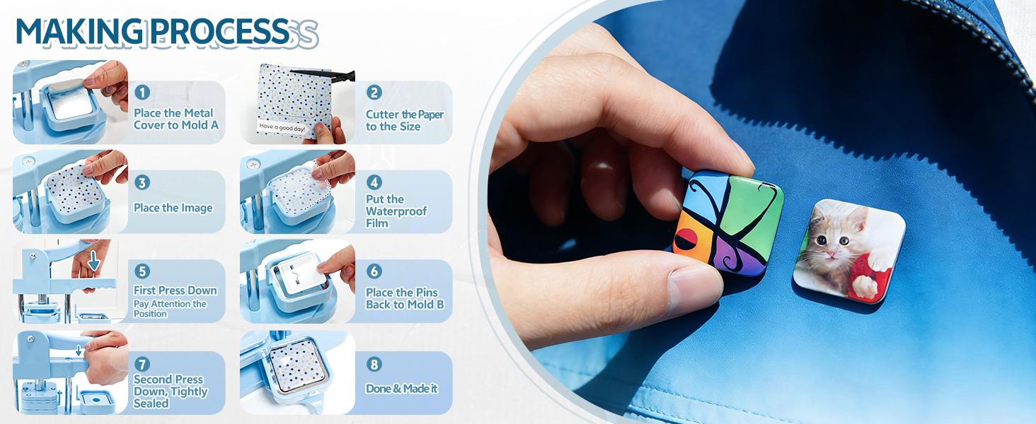 Heart Button Maker Interchangeable Die Mold 58 MM for Slide Rail Button Maker Machine Button Part Supplies Accessories for Pin Press Machine