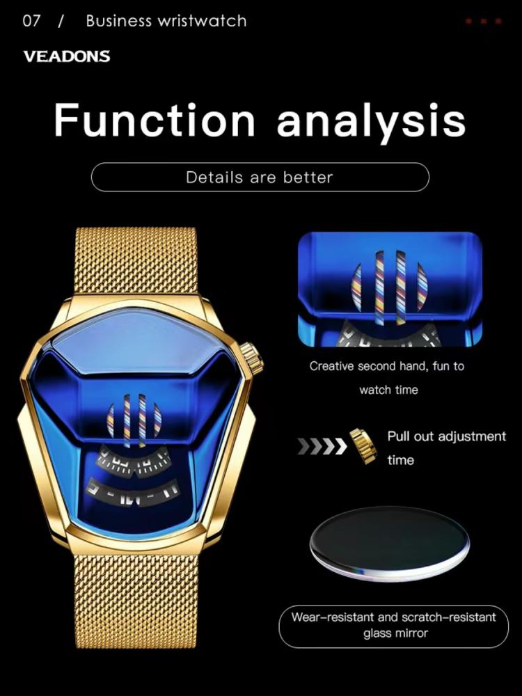 Men's Business Quartz Watch & BeadedBracelet Set, Fashion Watch Set for Party, DailyDecor, Trendy All-match Watch Set for BirthdayGifts without Box