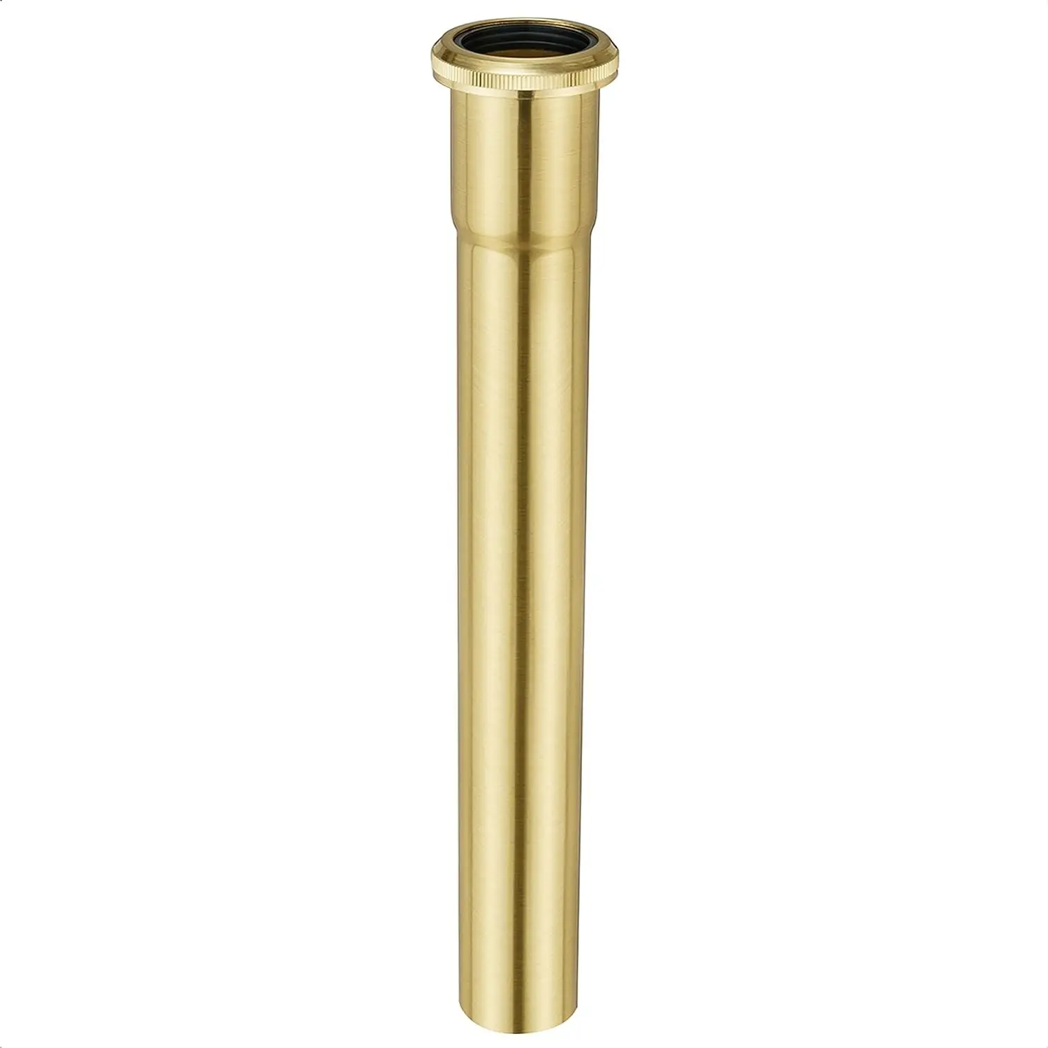 1-1/4 O.D x 12" Heavy-Duty Brass Slip Joint Extension Tube, Brass Tube for Bathroom Sink Drain Tailpiece, Brushed Gold