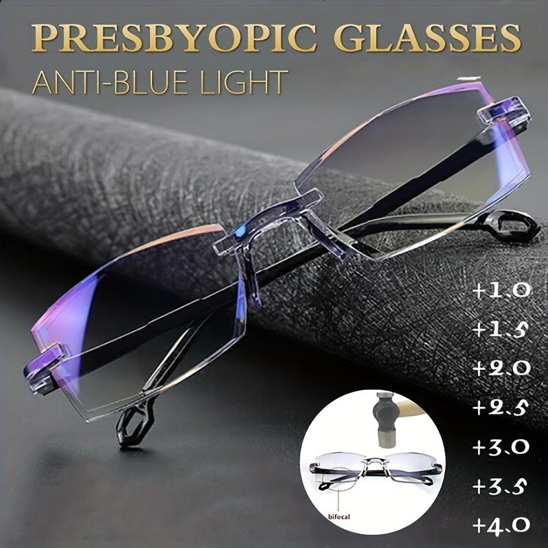Reading Glasses Rectangle Rimless Presbyopic Anti Fatigue Computer Readers For Women Men +1.0 To +4.0