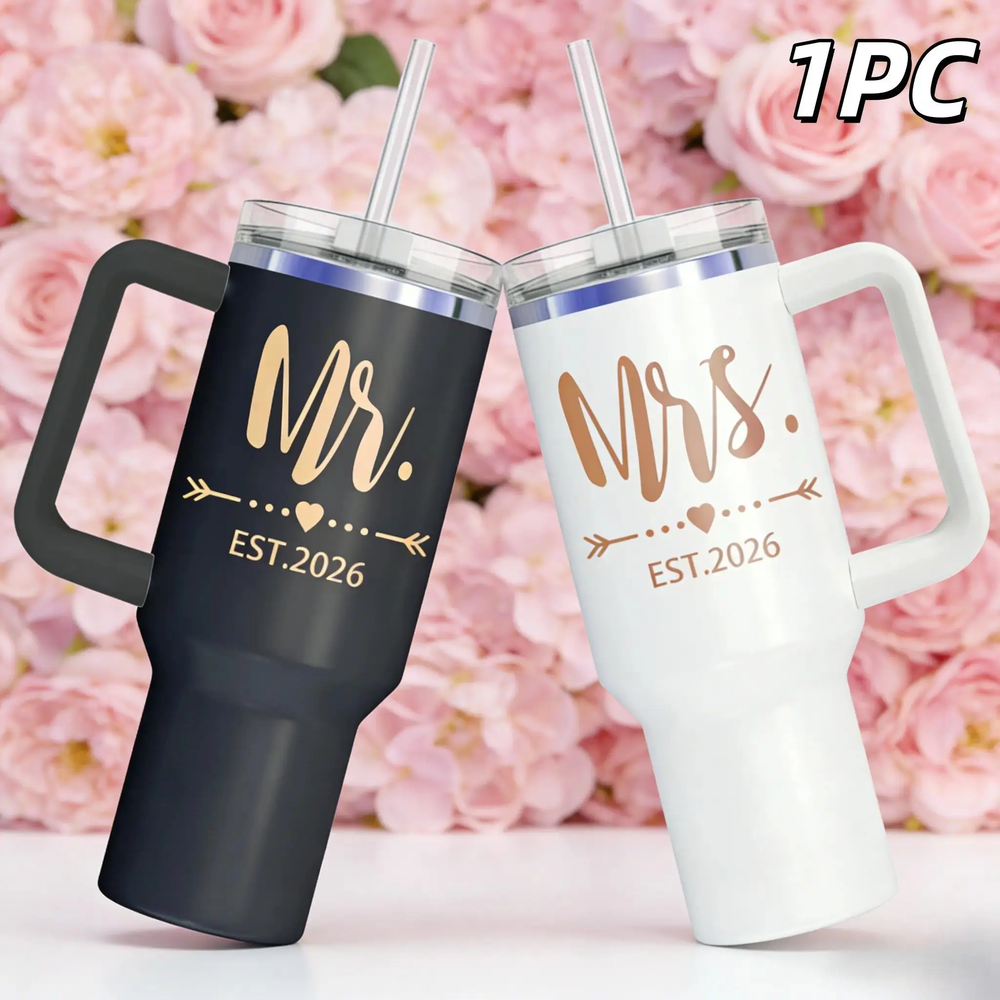 40oz Car Cup for Weddings, Wedding Gifts for Couples 2026, Mr and Mrs Gifts 2026 Tumblers Set, Engagement Anniversary Wedding Gift for Newlyweds, Mr and Mrs Gift