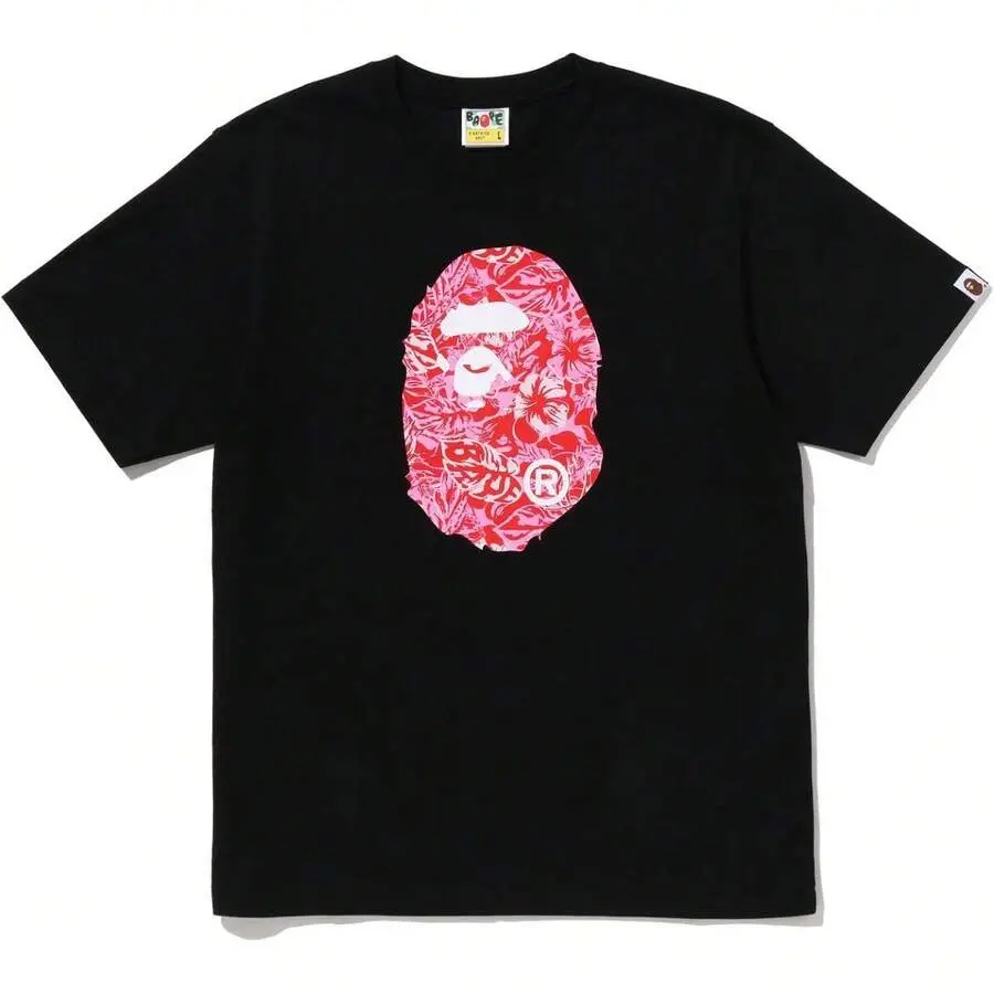 Black Normcore B.APE Short Sleeve T Shirt Unisex Oversized Fit  Daily Couple Matching Outfit