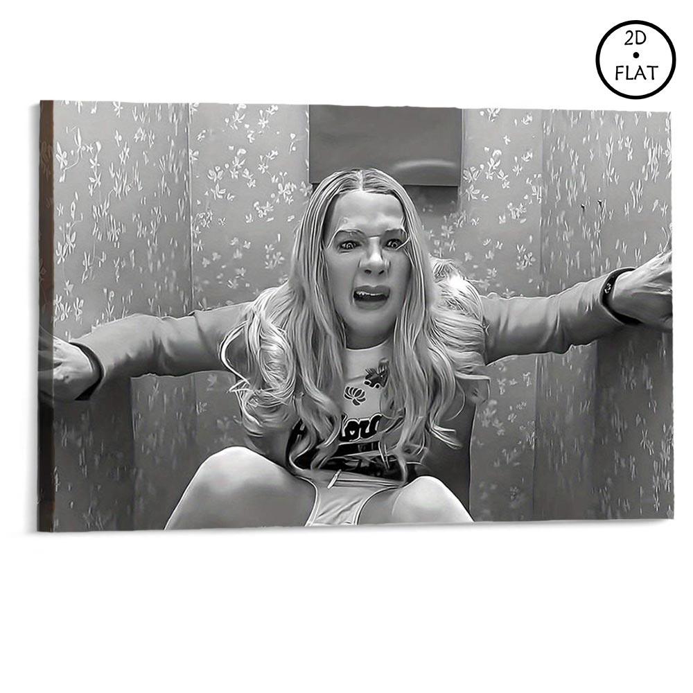 Modern Black and White Comedy Movie Poster Canvas Wall Art with Wooden Frame Vintage Hollywood Glamour Indoor Living Room Dorm Bathroom Decor