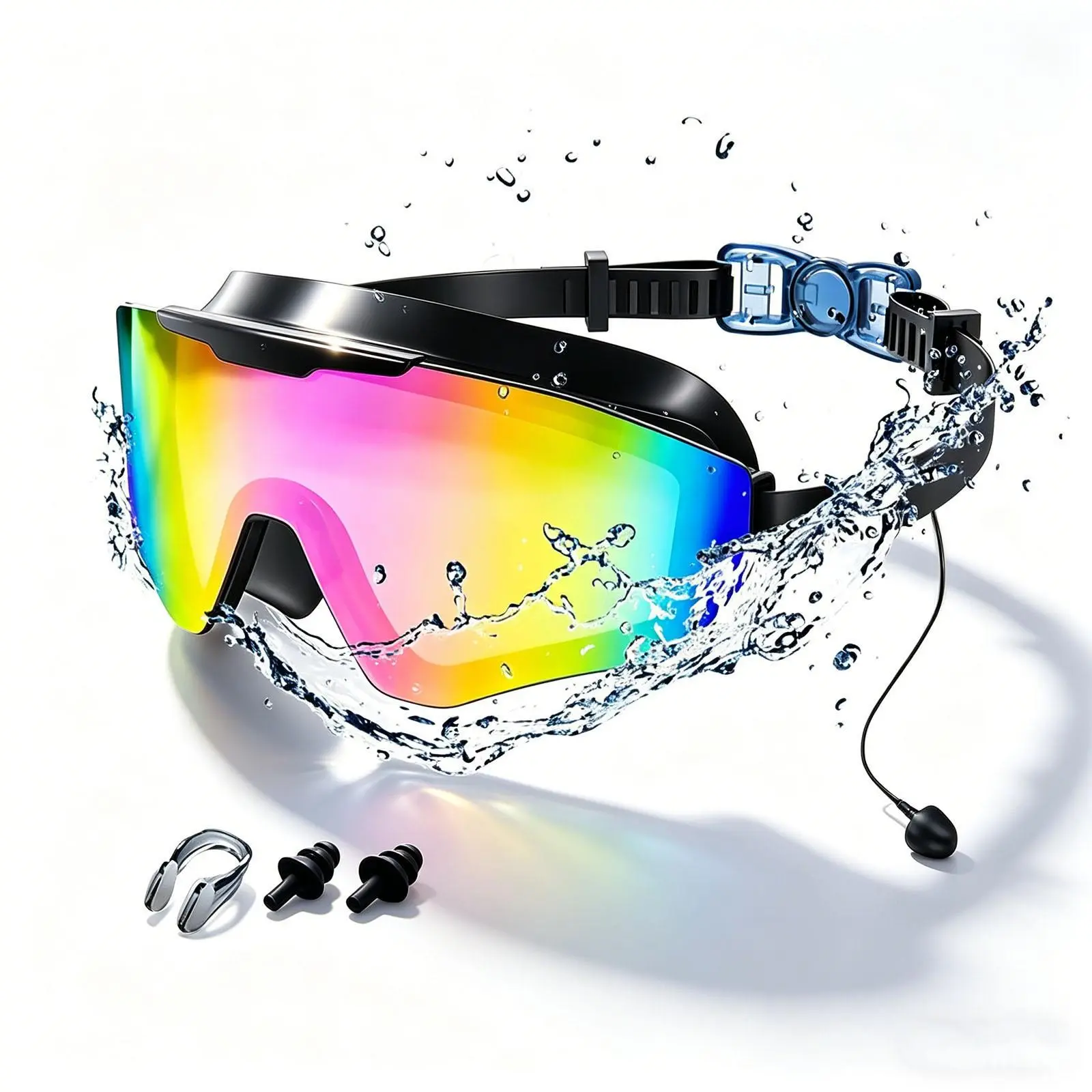 2 Pack Adult Swim Goggles, Frameless Anti-Fog UV Protection Swimming Goggles, Clear Vision Pool Goggles for Men Women Water Goggles