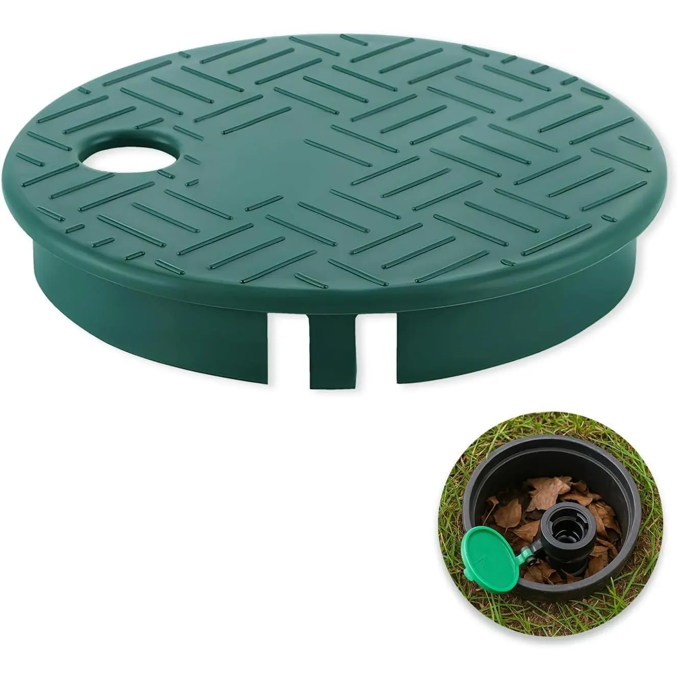 Sprinkler Valve Cover,ID 5.5" OD 6" Sprinkler Irrigation Valve Box,Valve Box Cover Lid for Outdoor Sprinkler Irrigation Control Water System Lawn,Ideal for Irrigation Systems & Landscaping