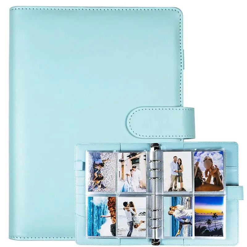 A5 PU Leather Photo Album INS Multi-pockets Kpop Photocard Binder Photo Card Holder Card Collect Book Photo Binder Cover 포카 바인더