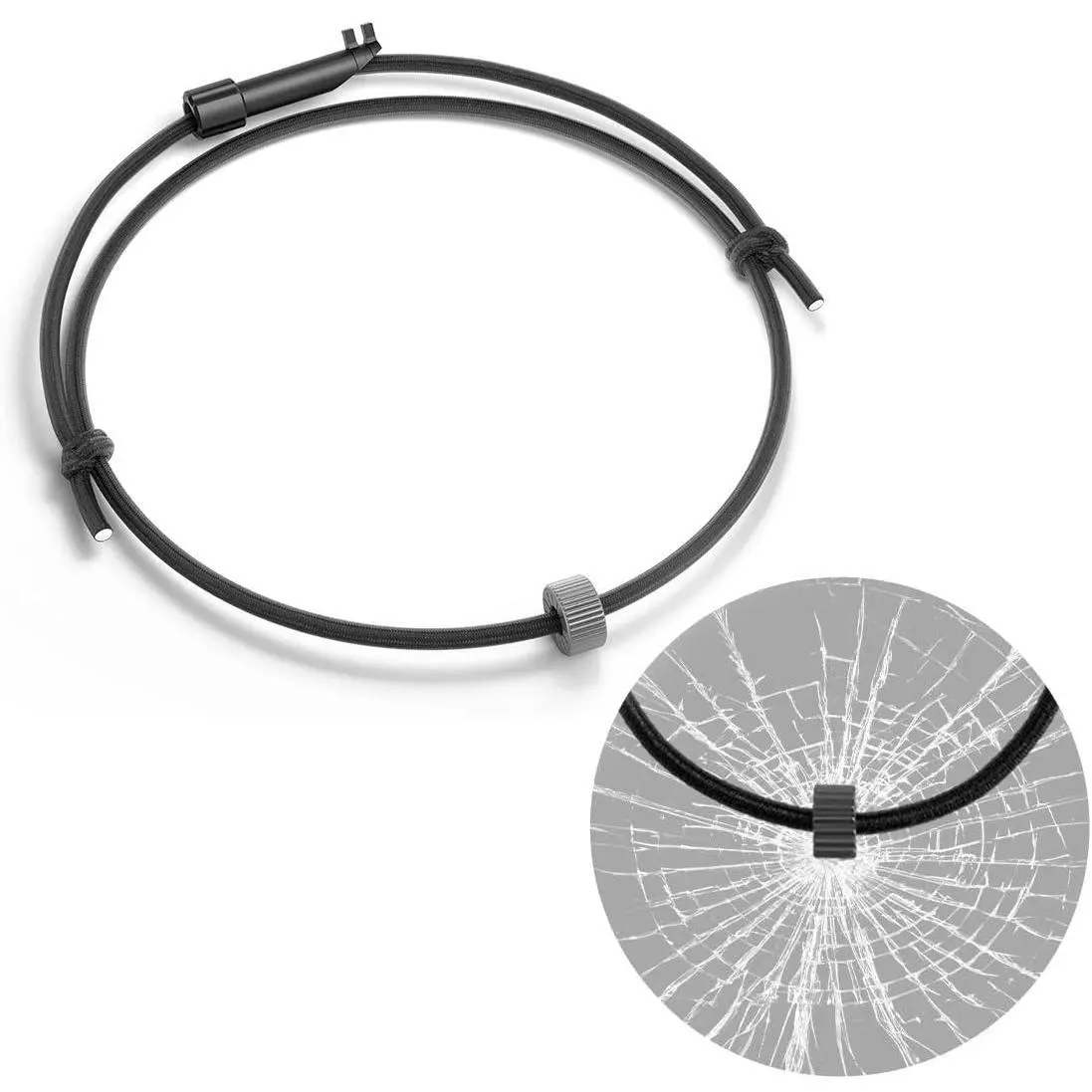 Car Window Breaker Bracelet Escape Tool with Tungsten Bead Emergency Glass Breaker Self Rescue Tool
