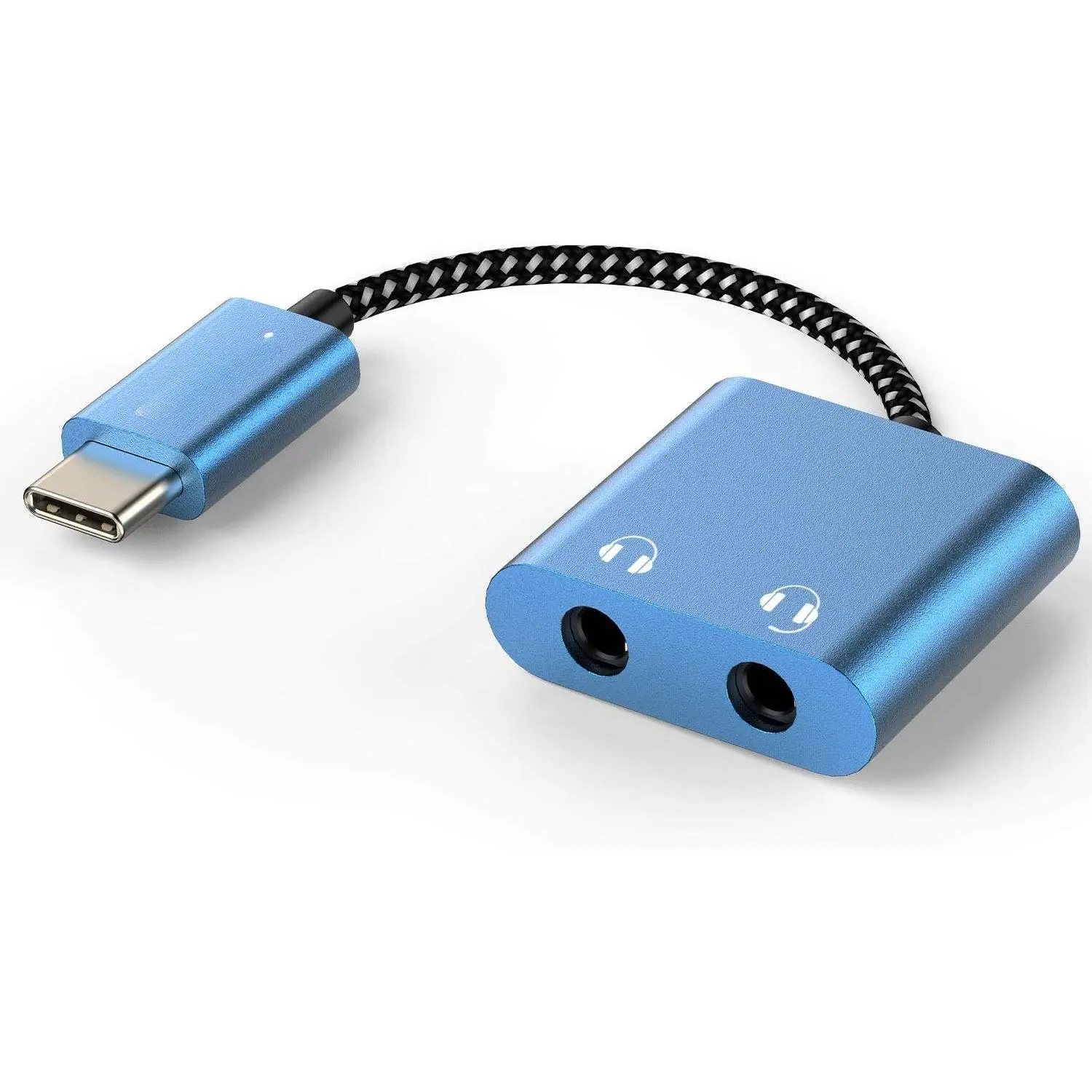 USB C  Headphones Adapter, Type C to Double 3.5mm Earphone Audio Splitter Compatible with  17/16/15, iPad Pro 13/12.9/11 iPad Air 13/11, Galaxy S25/S24/S23 Tab S11/S10/S9/S8