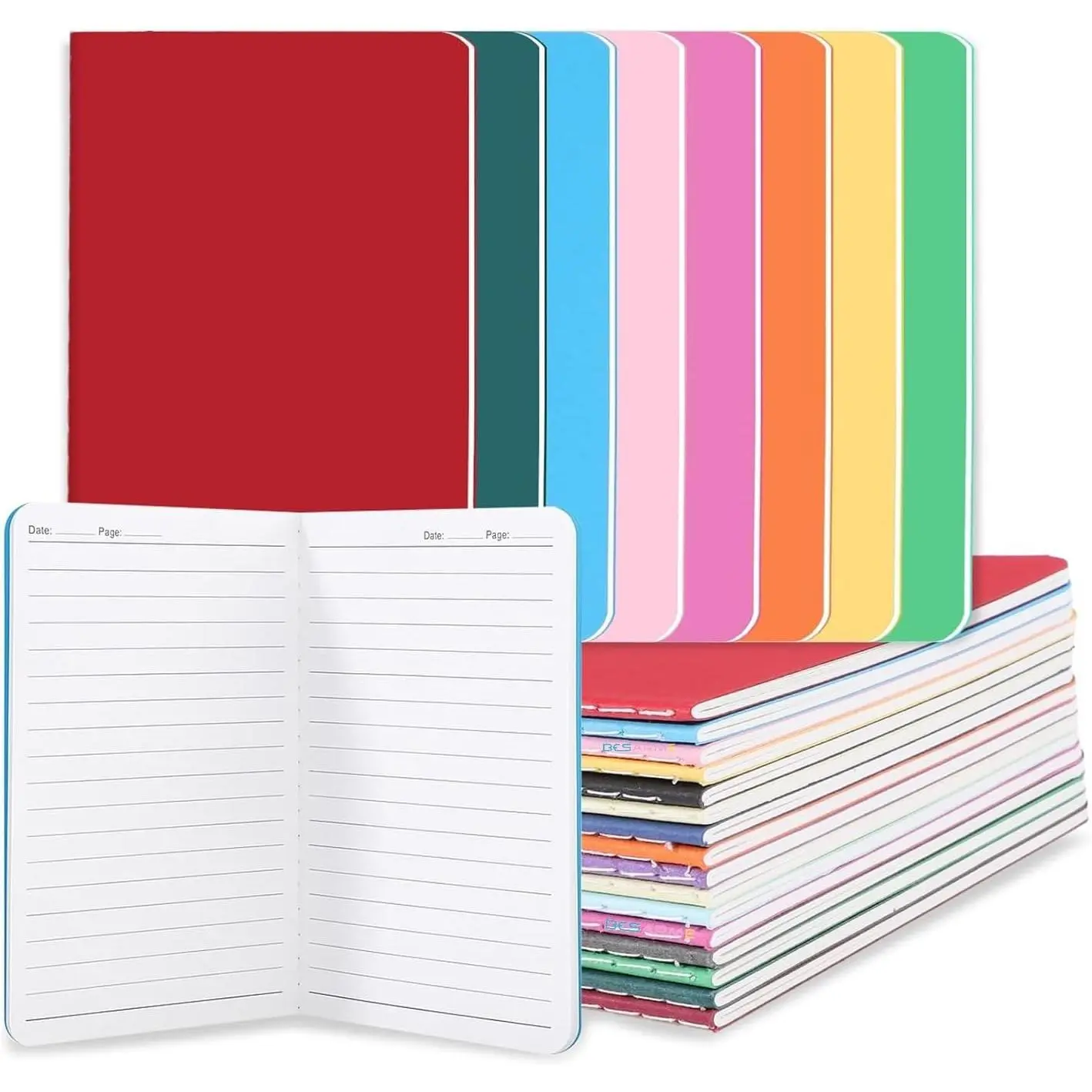 Modern 16-Pack Mini Lined Notebooks Bulk Pack, A6 Small Pocket Notebook (3.54x5.51 in, 32 Lined Pages) | Teacher School Supplies for Students, Classroom Birthday Prizes